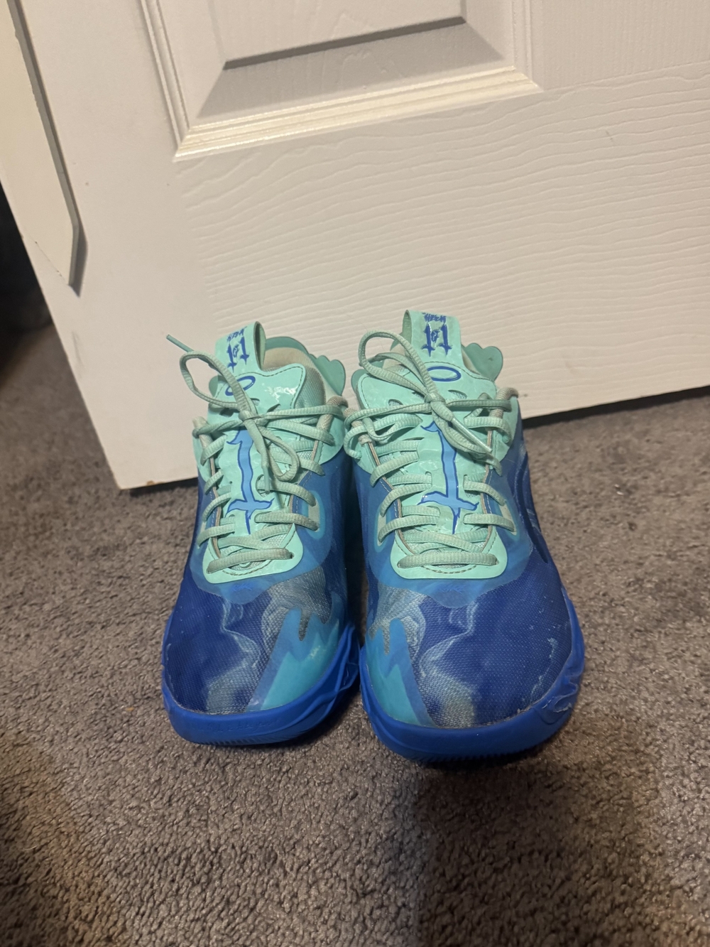 Mens Lamelo Blue & Teal Athletic Sneakers